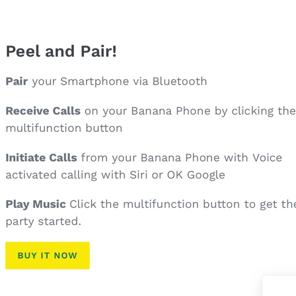 NIB🍌Banana Phone Bluetooth Handset -- works w/iPhone and Android Mobile Devices - Picture 6 of 15